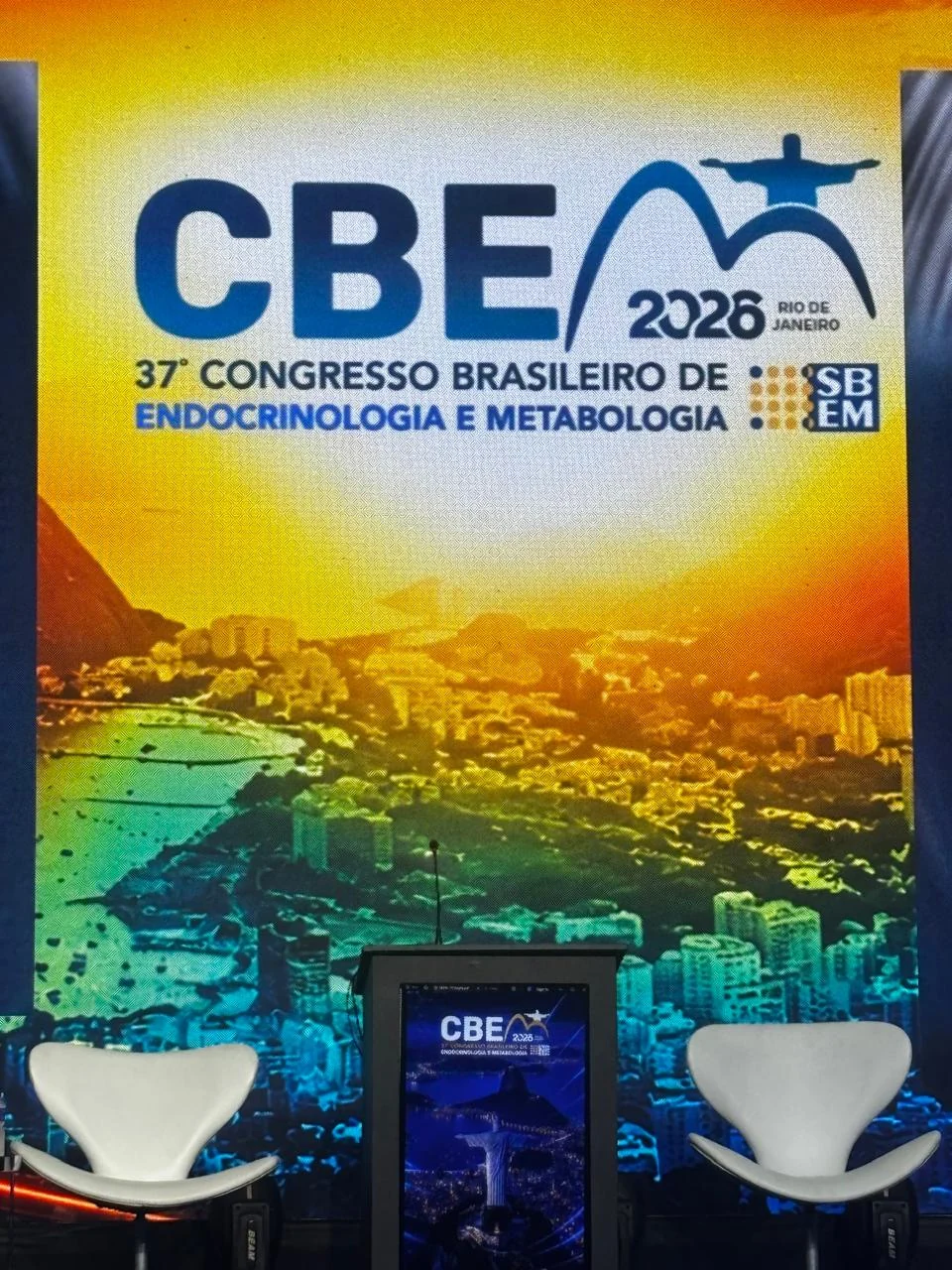 Palco do 37º Congresso Brasileiro de Endocrinologia e Metabologia, no Rio de Janeiro